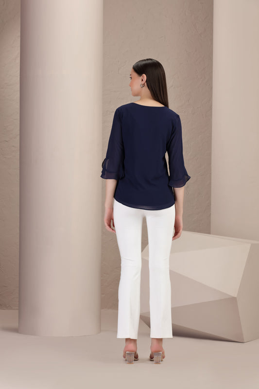 Navy Grace Top