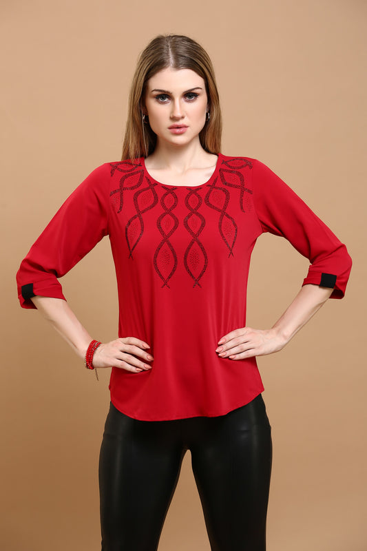 Scarlet Curve Top