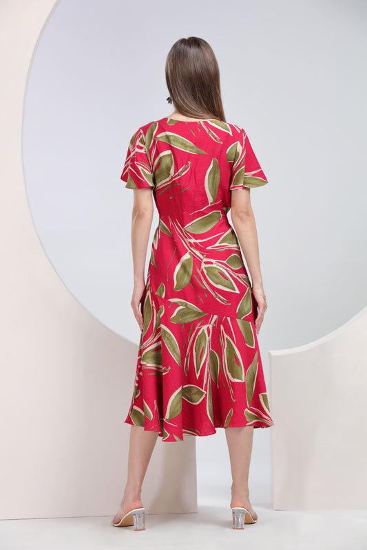 Wildberry Leaf Dress