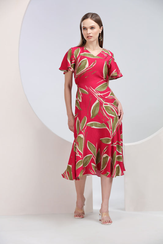 Wildberry Leaf Dress