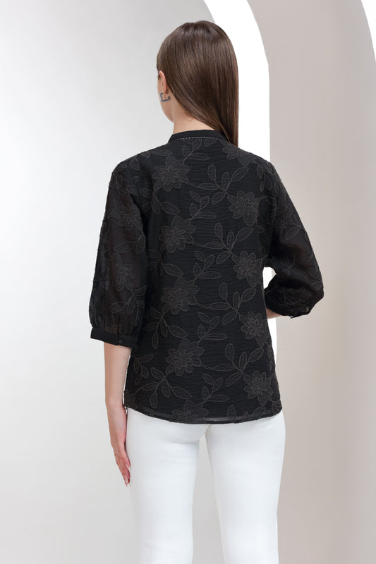 Velour Leaf Top