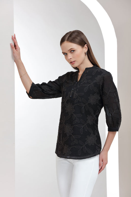 Velour Leaf Top