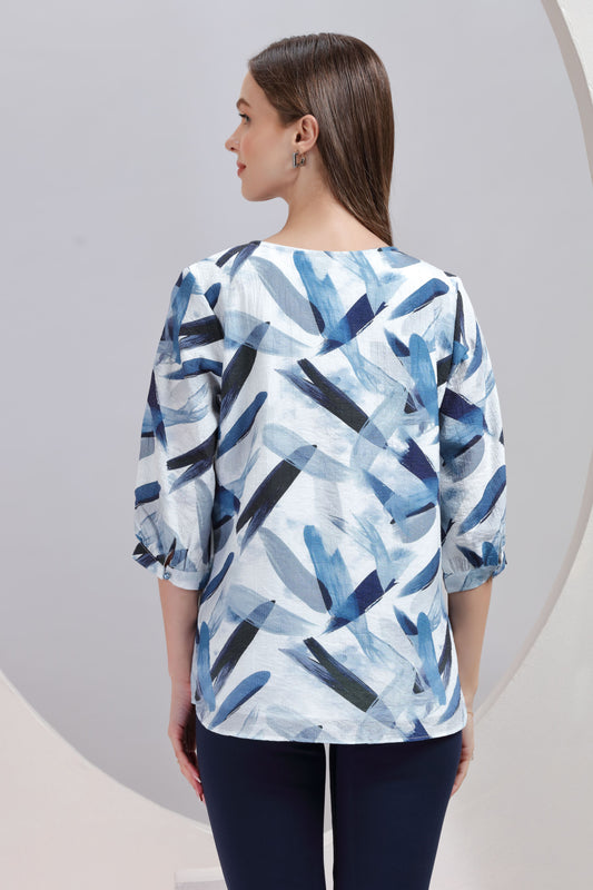 Frostwave Abstract Top
