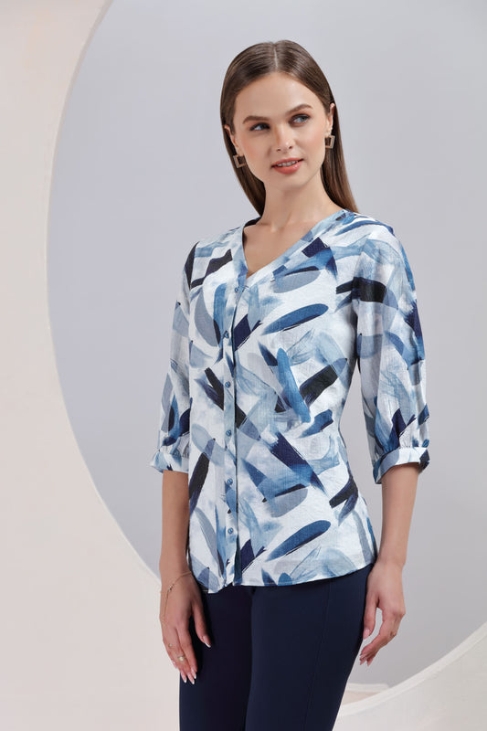 Frostwave Abstract Top